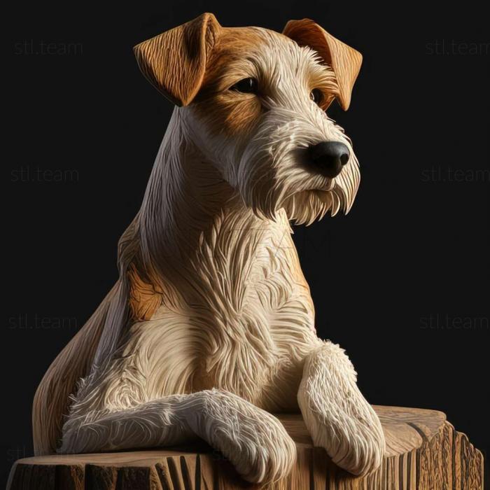 3D model Foxterrier dog (STL)
